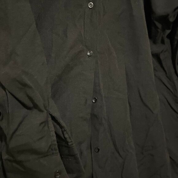 Polo Bonetta long sleeve black button down formal collared shirt size XXL-3XL - Picture 4 of 9